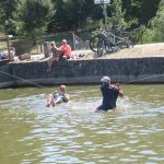 Neckyádu ve Zvíkovském Podhradí doplnily disciplíny na lávce a na laně