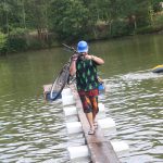 Neckyádu ve Zvíkovském Podhradí doplnily disciplíny na lávce a na laně