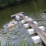 Neckyádu ve Zvíkovském Podhradí doplnily disciplíny na lávce a na laně