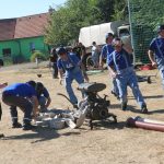Staré hasičské stříkačky ovládly fotbalové hřiště ve Slabčicích