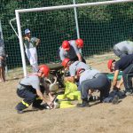 Staré hasičské stříkačky ovládly fotbalové hřiště ve Slabčicích