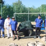 Staré hasičské stříkačky ovládly fotbalové hřiště ve Slabčicích