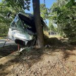 U Třeboně havaroval autobus. Zranil se řidič a tři děti