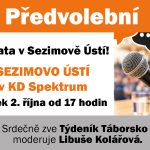 VOLBY ZA DVEŘMI. Veřejná předvolební jízda na Táborsku. Chýnov – Tábor – Sezimovo Ústí