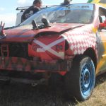 Burácení motorů i pomoc Sebastianovi. Destrukční derby ve Strakonicích ovládli Sova a Dusík