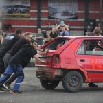 Burácení motorů i pomoc Sebastianovi. Destrukční derby ve Strakonicích ovládli Sova a Dusík