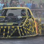 Burácení motorů i pomoc Sebastianovi. Destrukční derby ve Strakonicích ovládli Sova a Dusík