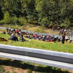Na D3 u Ševětína hořel autobus. Dálnice je průjezdná jedním pruhem