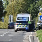 Motorkář se zranil při nehodě v Milevsku