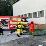 Únik nebezpečné látky v úpravně vody Hamr – Kosky procvičily záchranné složky i ČEVAK