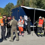 Zámek Kratochvíle obsadili policisté, hasiči a záchranáři. Cvičili postup při mimořádné události