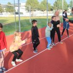 Za nejmenšími atlety z milevského Sokola přijela reprezentantka Adéla Tkáčová