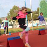 Za nejmenšími atlety z milevského Sokola přijela reprezentantka Adéla Tkáčová