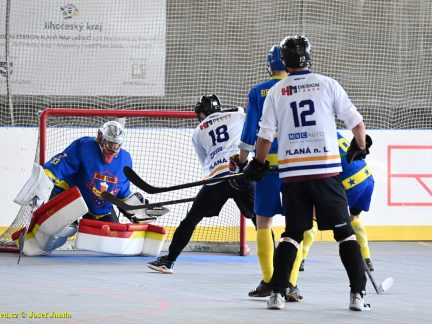 VIDEO: Hokejbalisté Sokola chtějí po základní části 6. místo. Patrik Zayml nastřílel proti Pluhovu Žďáru hattrick