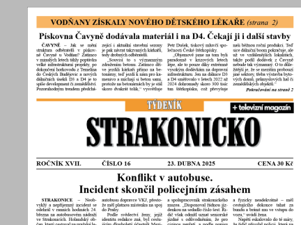 Co se dočtete v novém vydání Týdeníku Strakonicko?