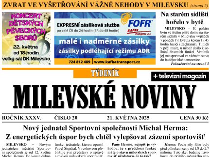 Milevské noviny nesou čerstvé zprávy z regionu