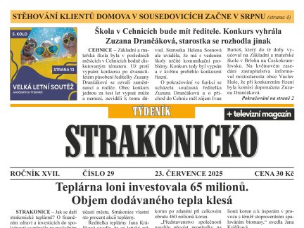 Co se dočtete v novém vydání Týdeníku Strakonicko?