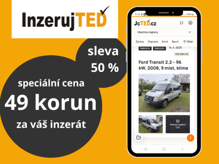 InzerujTEĎ za polovinu! Časově omezená sleva na vaše inzeráty