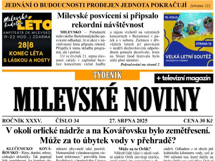 Milevské noviny nesou čerstvé zprávy z regionu