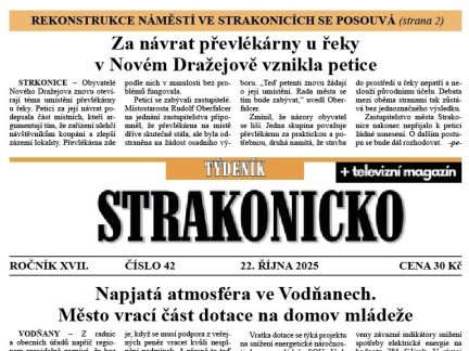 Co se dočtete v novém vydání Týdeníku Strakonicko?