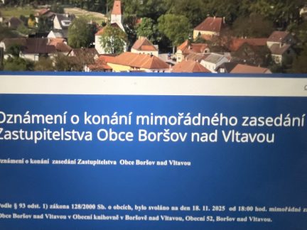 V Boršově nad Vltavou odvolali starostu. Do čela obce zvolili místostarostku, uvažují i o druhé uvolněné funkci