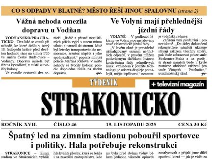 Co se dočtete v novém vydání Týdeníku Strakonicko?