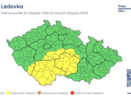 Meteorologové varují před tvorbou ledovky na jihu Čech