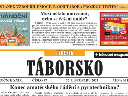 O čem píše čerstvý Týdeník Táborsko?