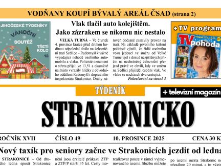 Co se dočtete v novém vydání Týdeníku Strakonicko?