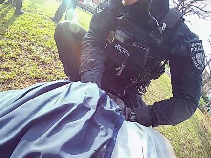 Agresivní dvojice se v budějovickém parku navážela do strážníků městské policie