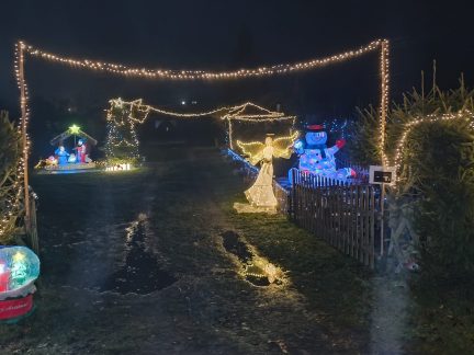 Rarita v Kostelci nad Vltavou. Světelná instalace  s hudebním doprovodem