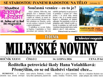 Milevské noviny nesou čerstvé zprávy z regionu