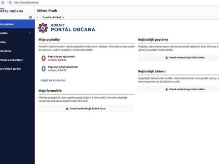 Přes Portál občana mohou lidé v Písku uhradit některé poplatky