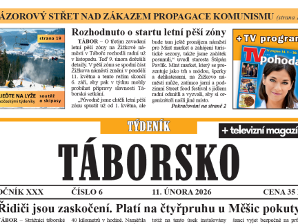 O čem píše čerstvý Týdeník Táborsko?