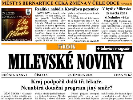 Milevské noviny nesou čerstvé zprávy z regionu