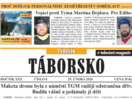 O čem píše čerstvý Týdeník Táborsko?