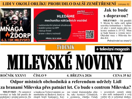 Milevské noviny nesou čerstvé zprávy z regionu