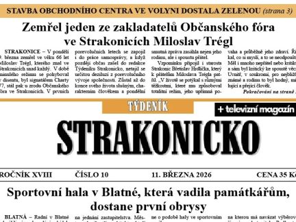 Co se dočtete v novém vydání Týdeníku Strakonicko?