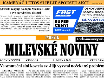 Milevské noviny nesou čerstvé zprávy z regionu