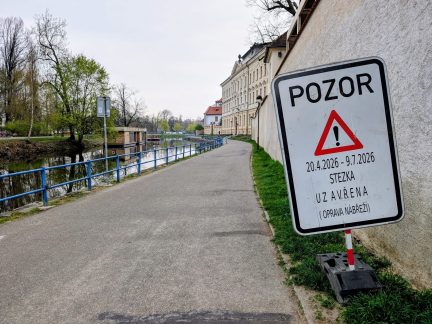 Nábřeží Jindřicha Libraria v Budějovicích čeká oprava zdi, zábradlí a osvětlení