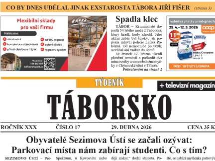 O čem píše čerstvý Týdeník Táborsko?