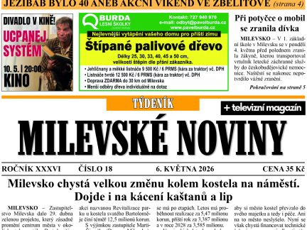 Milevské noviny nesou čerstvé zprávy z regionu