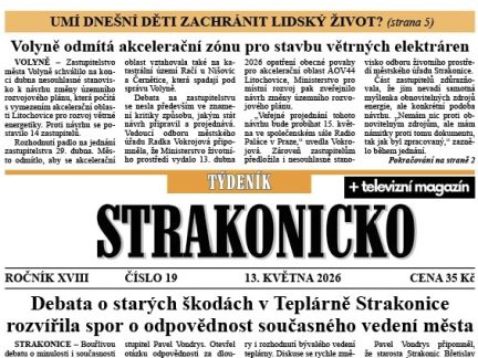 Co se dočtete v novém vydání Týdeníku Strakonicko?