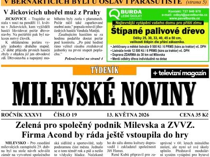 Milevské noviny nesou čerstvé zprávy z regionu