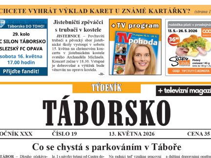 O čem píše čerstvý Týdeník Táborsko?