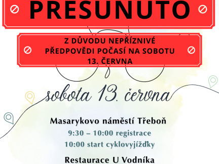 Třeboňská šlapka se kvůli špatnému počasí přesouvá na červen