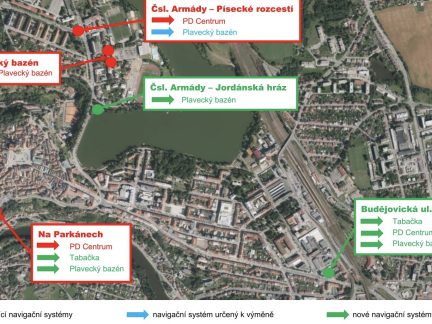 Rozšířený navigační systém ukáže řidičům v Táboře volná místa už při příjezdu do centra