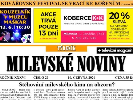 Milevské noviny nesou čerstvé zprávy z regionu