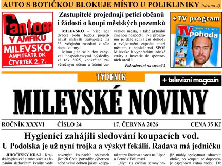 Milevské noviny nesou čerstvé zprávy z regionu