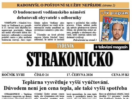 Co se dočtete v novém vydání Týdeníku Strakonicko?